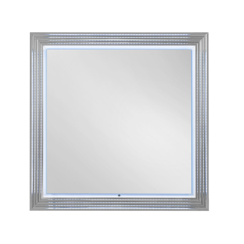 Miroir lune en marbre blanc avec DEL, Marbre