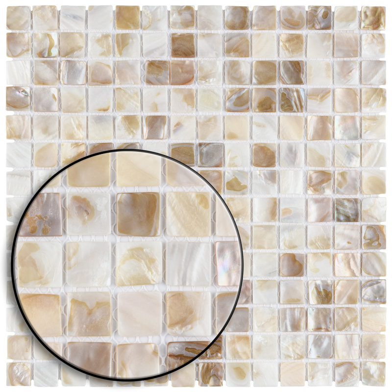 Conchella Square Natural 12" x 12" Natural Shell Mosaic Tile