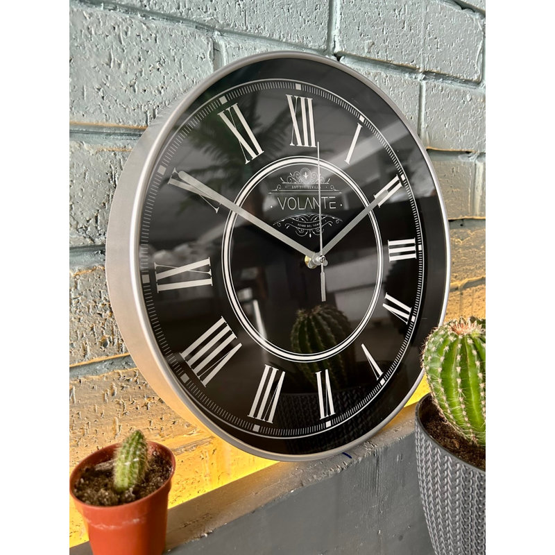 Horloge murale Kulreet, Small 11.79", Argent argent