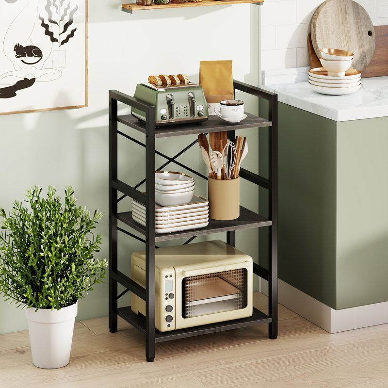 71cm H x 42cm W Metal Etagere Bookcase, Grey