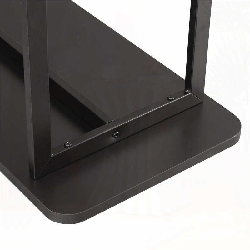 Console contemporaine 71 po avec 2 tablettes Celine, Noir