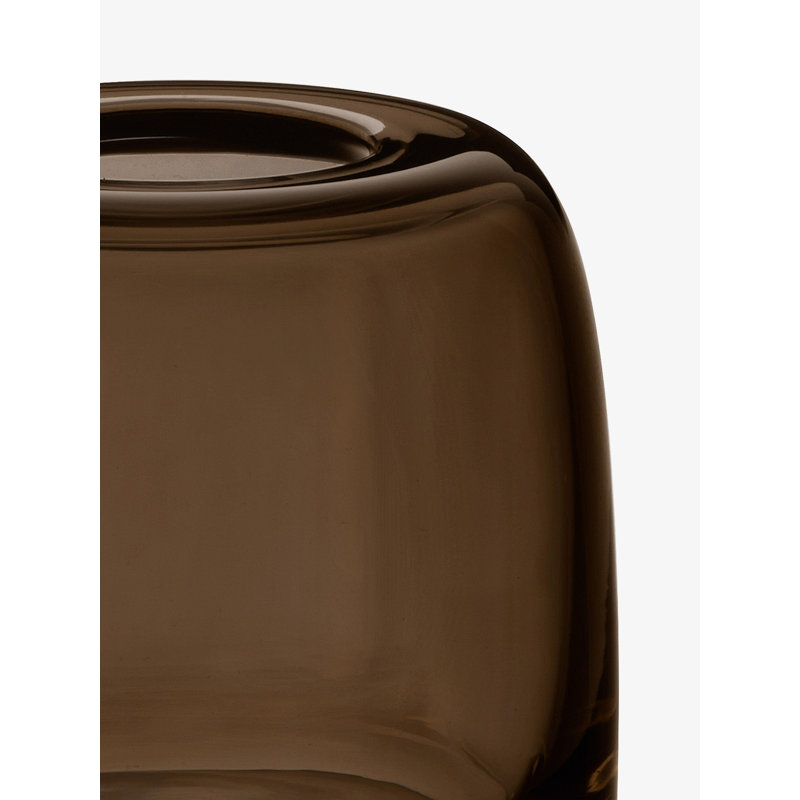 Melt Handmade Glass Table Vase, Mushroom Brown