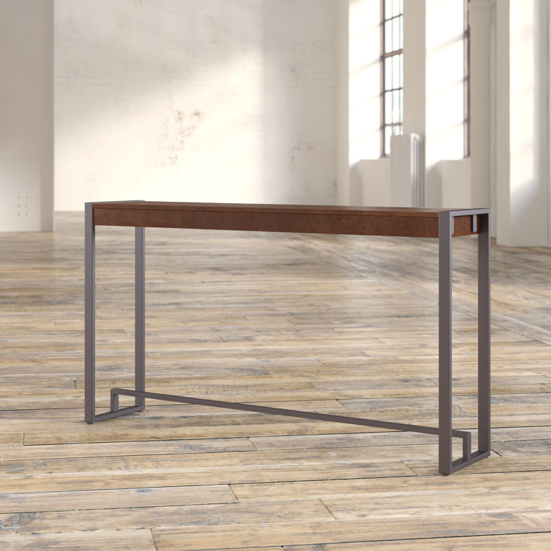 Danille 54'' Console Table, Dark Tobacco / Gunmetal