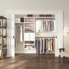 John Louis Home Solid Wood Walk-In Closet System with 3-Drawers White