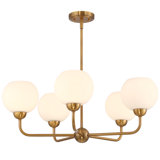 5LT Chandelier, Gold & Opal
