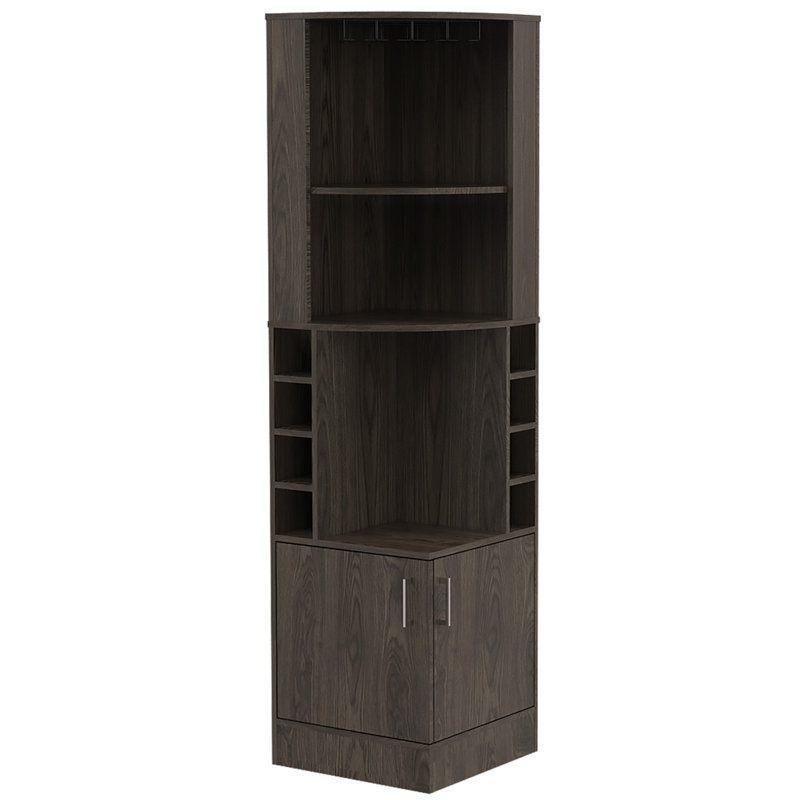 Armoire de bar 8 tablettes à 8 bouteilles, Marron foncé