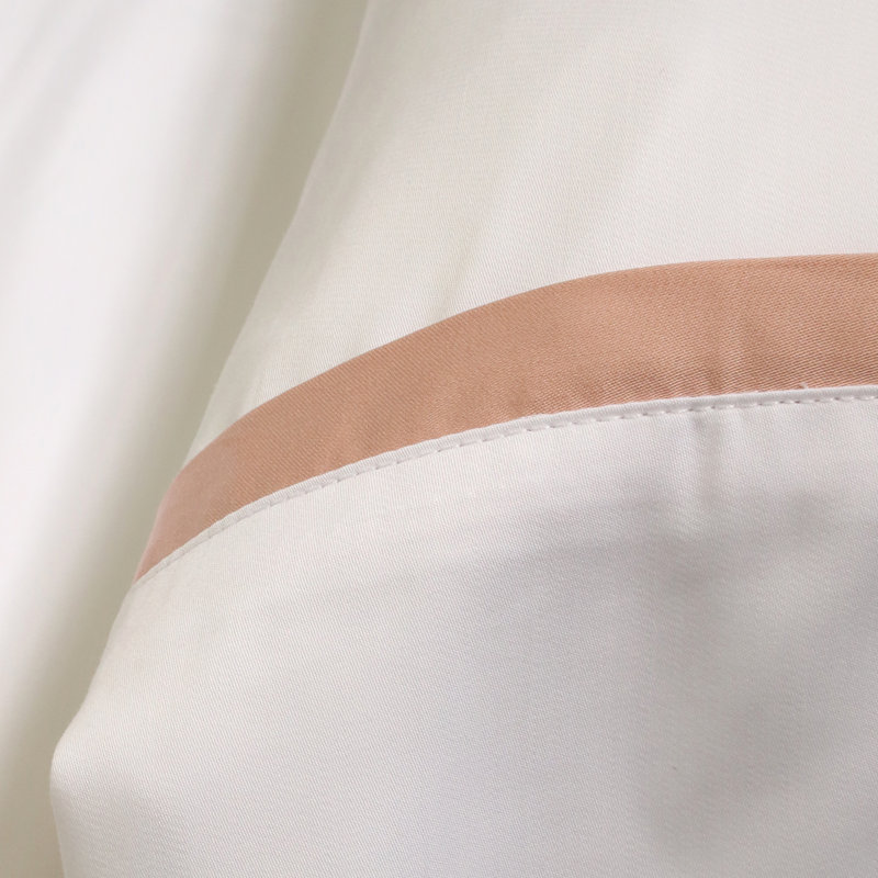 Langston Bamboo Machine Woven Sheet Set, King, White/Pink