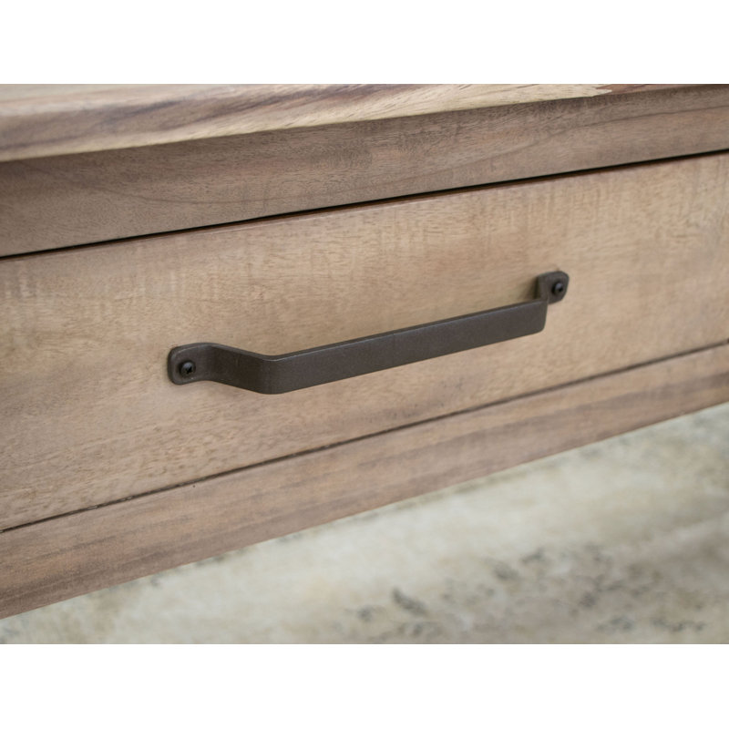 Table de bout en bois massif avec rangement Essa