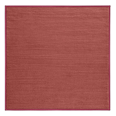 Tapis rouge uni lavable à la machine