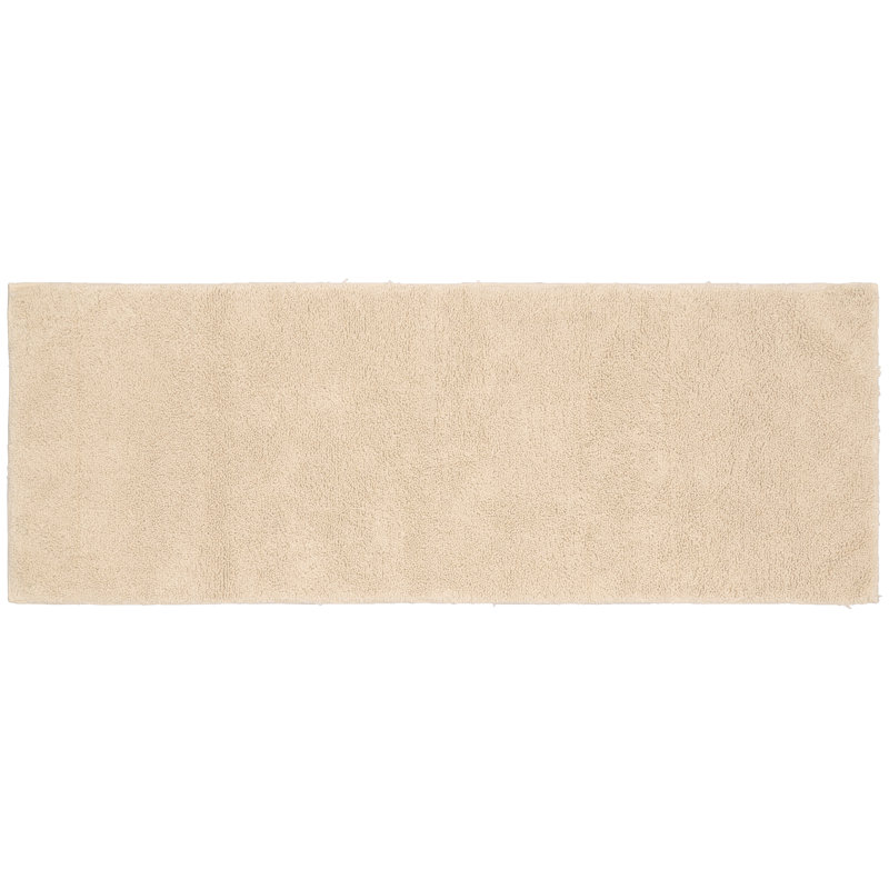 Roanoke Cotton Bath Rug with Non-Slip Backing, Runner 22" x 60", Natural