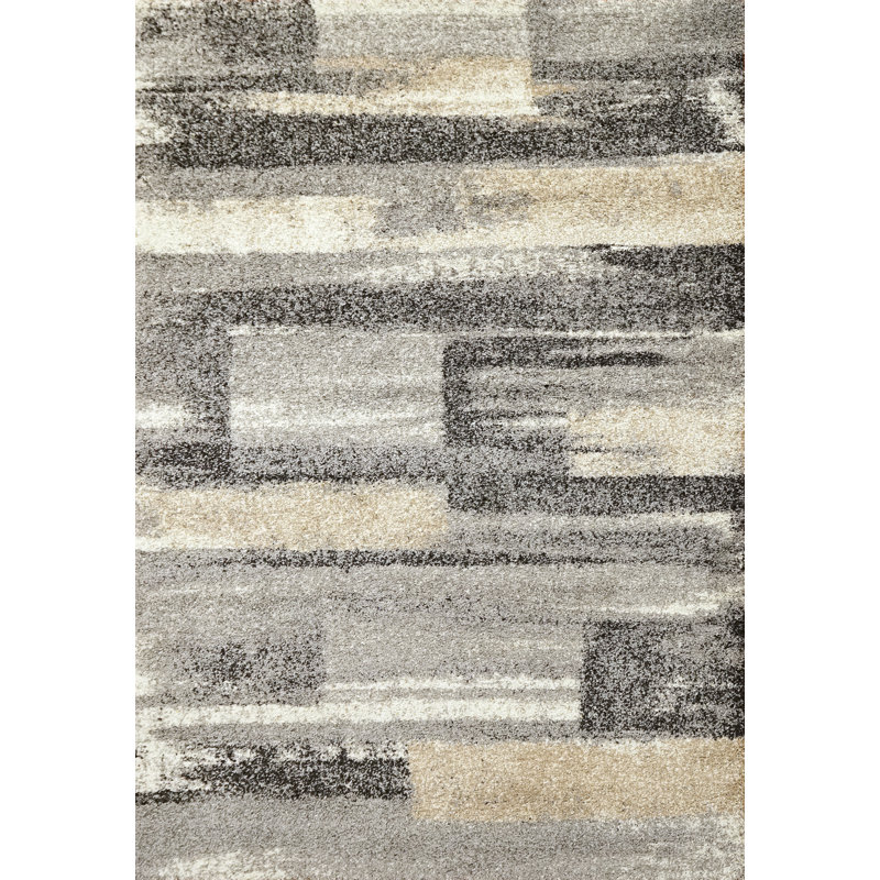 Tapis gris anthracite Donna, Rectangle 3 pi 11 po x 5 pi 7 po