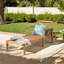 Chaise longue inclinable en bois d'acacia Bevelyn