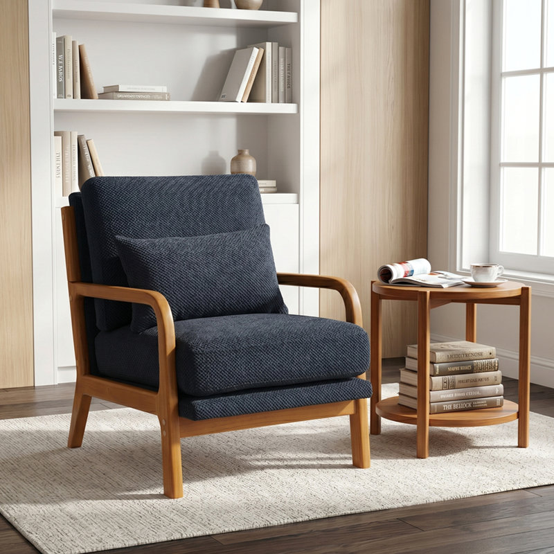 Chaise longue en bois, Black
