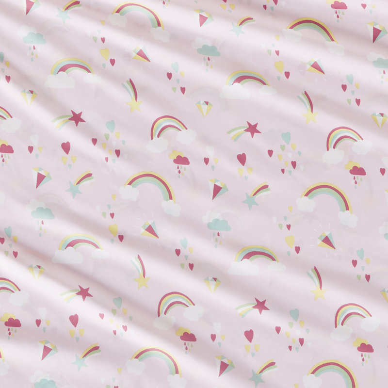 Blue Space Rocket Print Twin Microfiber Sheet Set