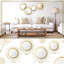Miroir mural décoratif décoratif circulaire moderne en métal-1474268611