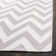 Vanderhoof Hand Woven Flat Weave Wool/Cotton Chevron Rug in Gray/Ivory