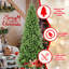 Arbre de Noël mince de 4 pi - 424 pointes, branches en PE + PVC, conception à charnières pour une installation facile, support en métal stable - idéal pour les coins et les petits espaces