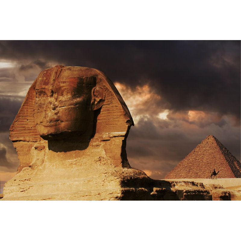 Sphinx Statue by Wisanuboonrawd - Wrapped Canvas Print, 30cm H x 46cm W x 3.8cm D