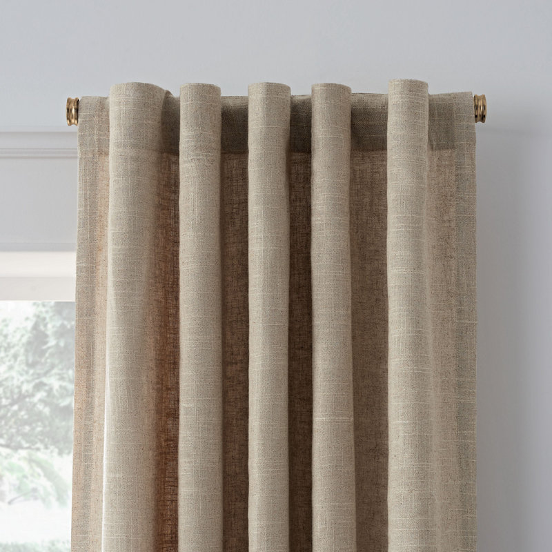 Kishor Side Mount 1 1/8 in Diameter Curtain Rod with Matching End Cap Finials and Steel Wall Mounted 12 in to 20 in Adjustable Rod