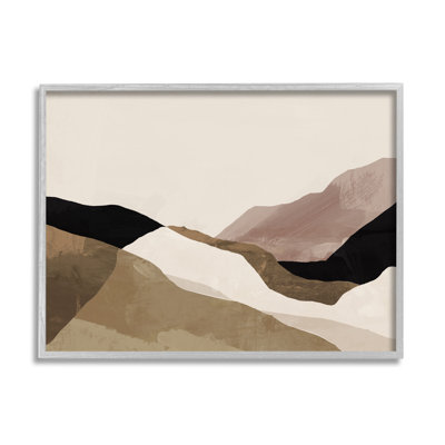 Ba-256-Framed " Abstract Desert Dunes Collage " by Victoria Barnes