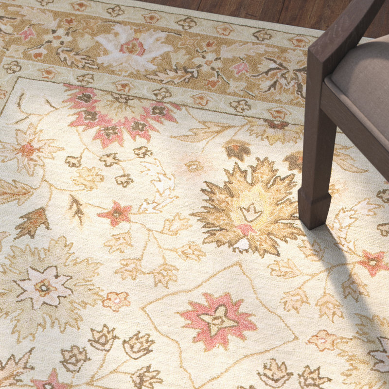 Tapis vert clair / crème Lansberry, 8'9" x 11'9"