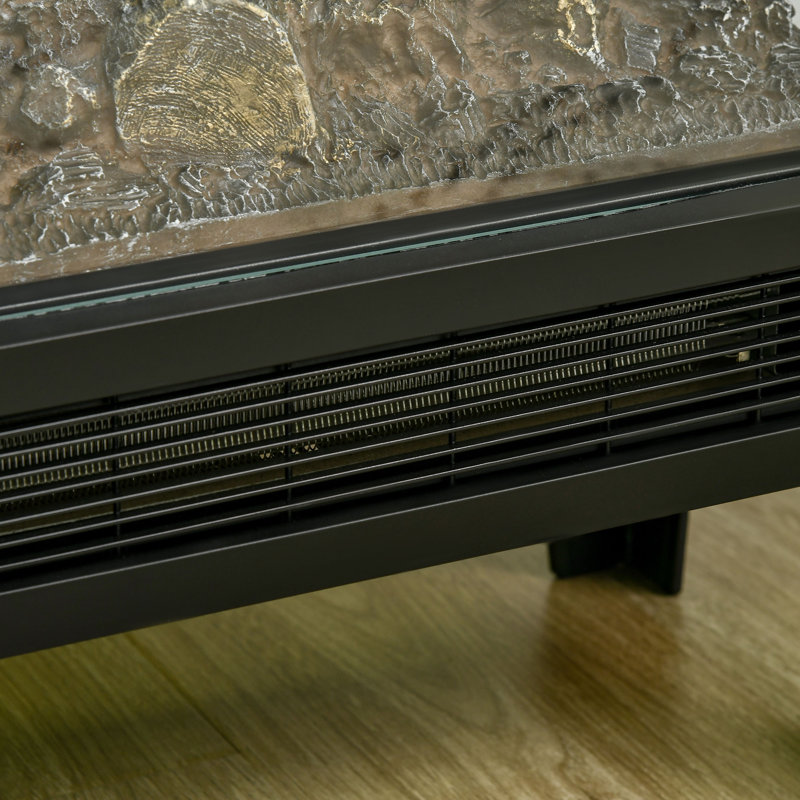 HOMCOM 40.5cm W Black Electric Fireplace with 6820 BTU