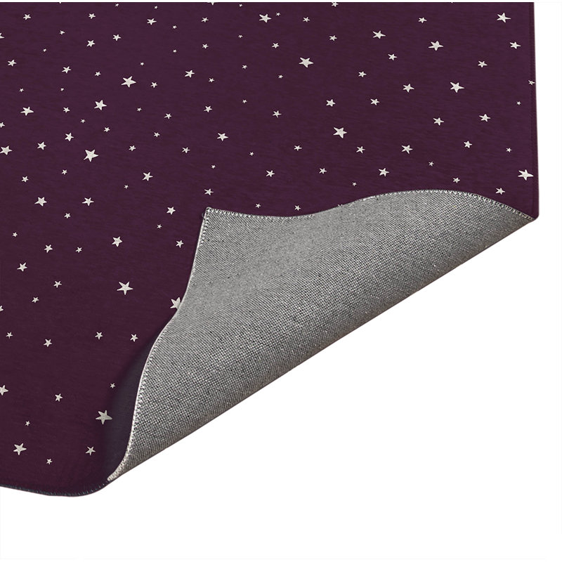 Tapis de cuisine Vast Sky, Eggplant Starburst, Rectangle 5 pi x 7 pi