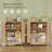 Storage Cabinet with 2 Doors & 2 Shelves, 3 Heights Available-2099985449