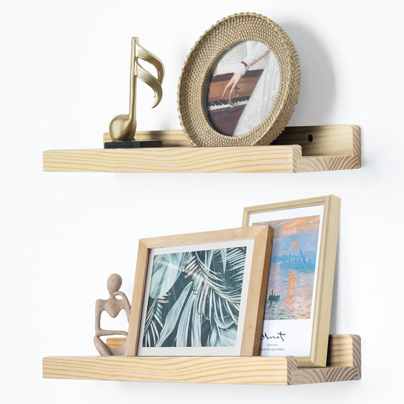 Tablettes flottantes en bois rustique 36 pouces - Bibliothèque murale pour salon, chambre à coucher et plus