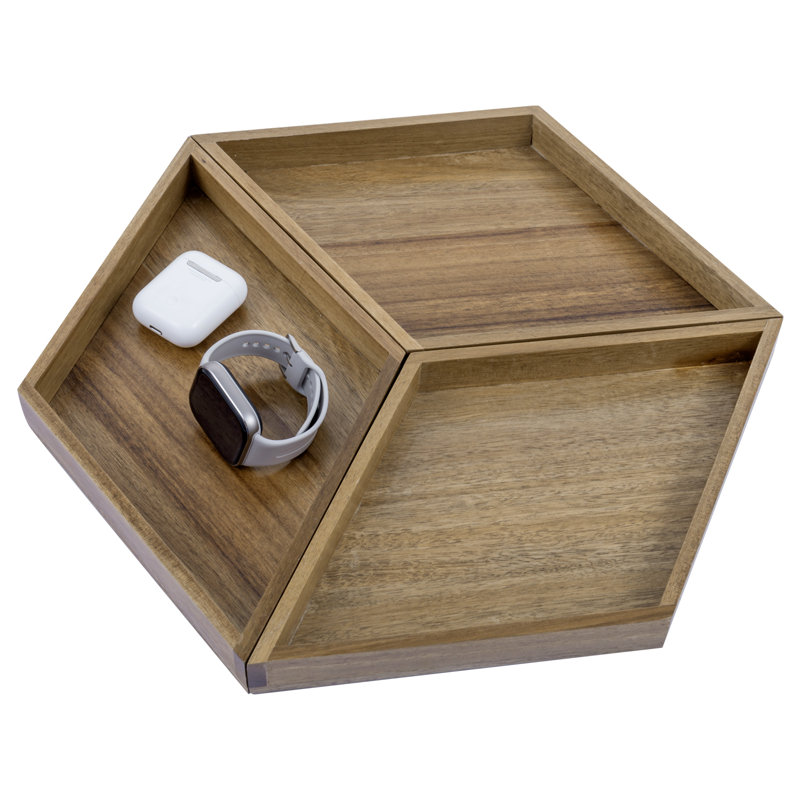 Solid Wood Tray - Set of 3