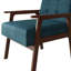 Chaise d'appoint en lin bleu-1393147797