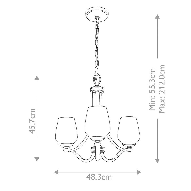 Lankford 3 - Light Shaded Chandelier