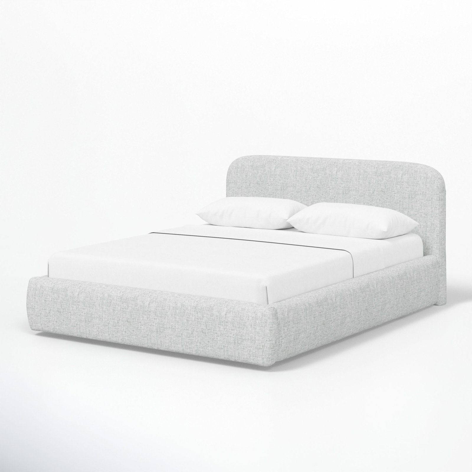 Cleophus Low Platform Bed, Gray, Full / Double