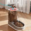 Ensemble de distributeur d'eau et d'alimentation automatique pour animaux Gravity, 1 gallon, grande capacité, station d'alimentation non-électrique pour chats, chatons et petits chiens moyens, paquet de 2, 6,7 "x 11" x 10,6 "en gris-129209441