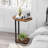 Side Table Small End Table, C-Shaped Wood Sofa Table With Metal Frame For Living Room, Bedroom, Small Spaces (Rustic Brown)