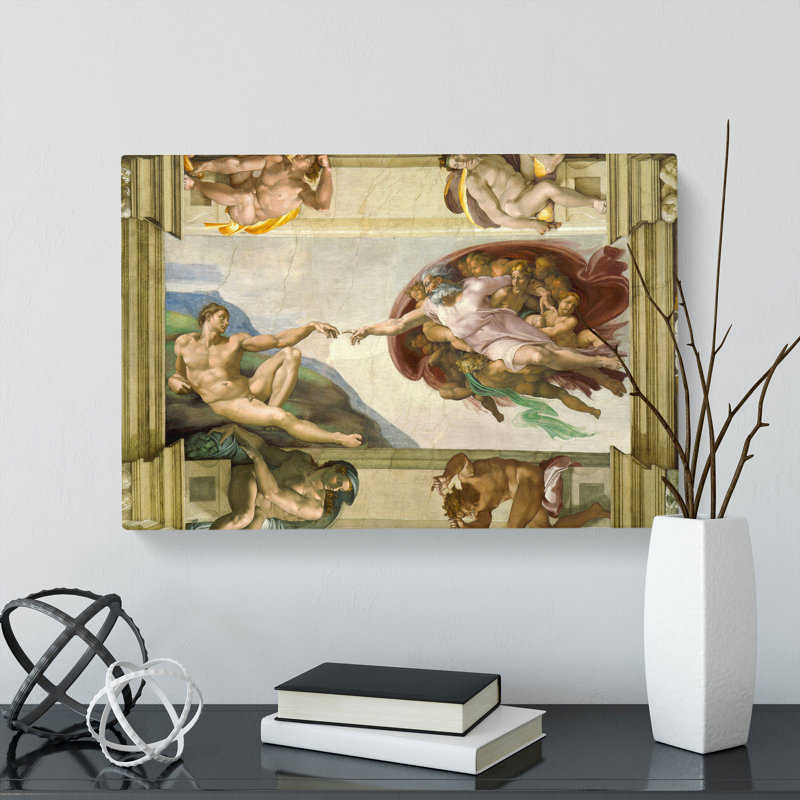 The Creation Of Adam by Michelangelo - Wrapped Canvas, 40cm H x 60cm W x 3cm D