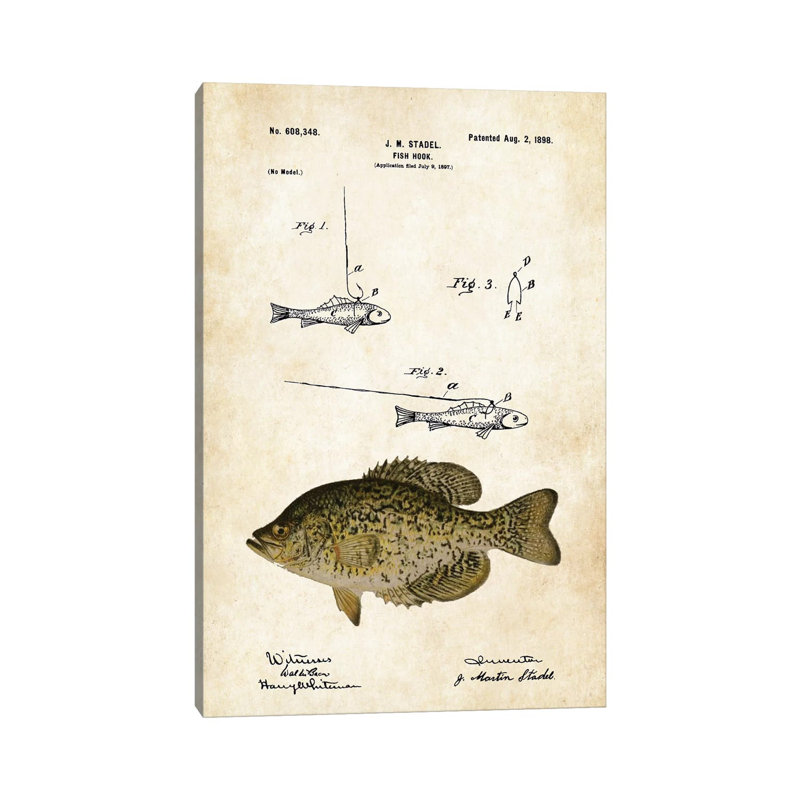 " Crappie Fishing Lure " by Patent77, 12" H x 8" W x 0.75" D