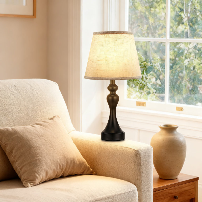 Ensemble de 2 lampes de chevet à contrôle tactile avec deux ports de charge USB, éclairage de table de chevet à 3 lumières à DEL pour la chambre et le salon
