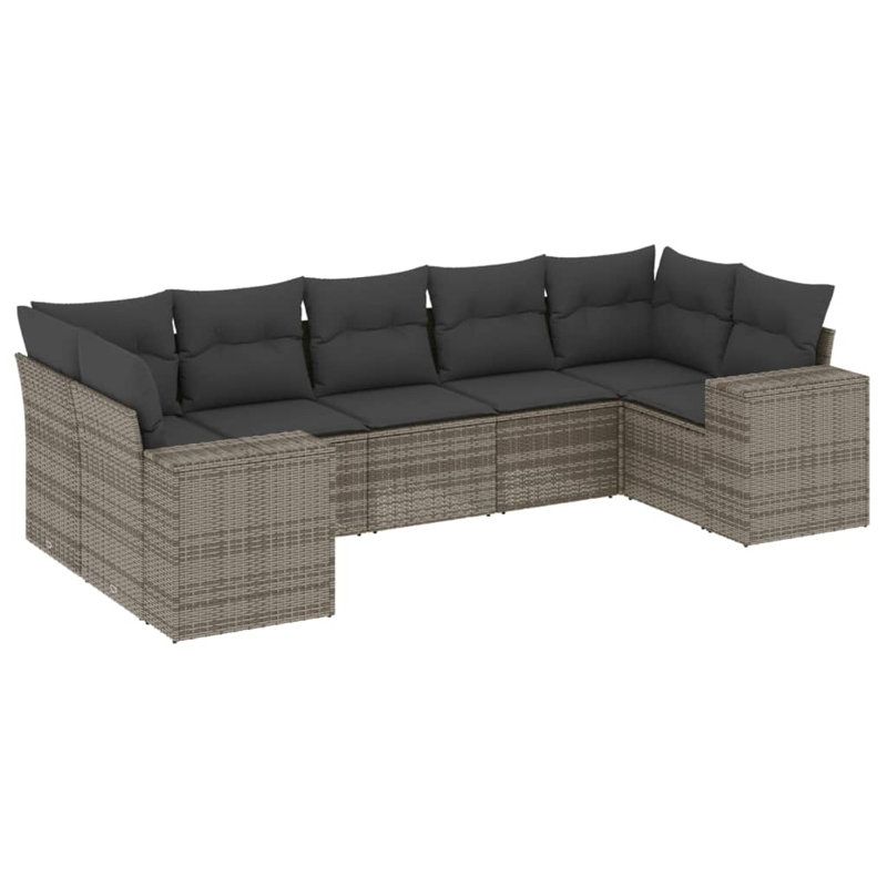 Ensemble de canapé modulaire en rotin PE 7 pièces Vidaxl
