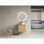 Meuble-lavabo mural avec lavabo d'art en céramique et porte à fermeture en douceur