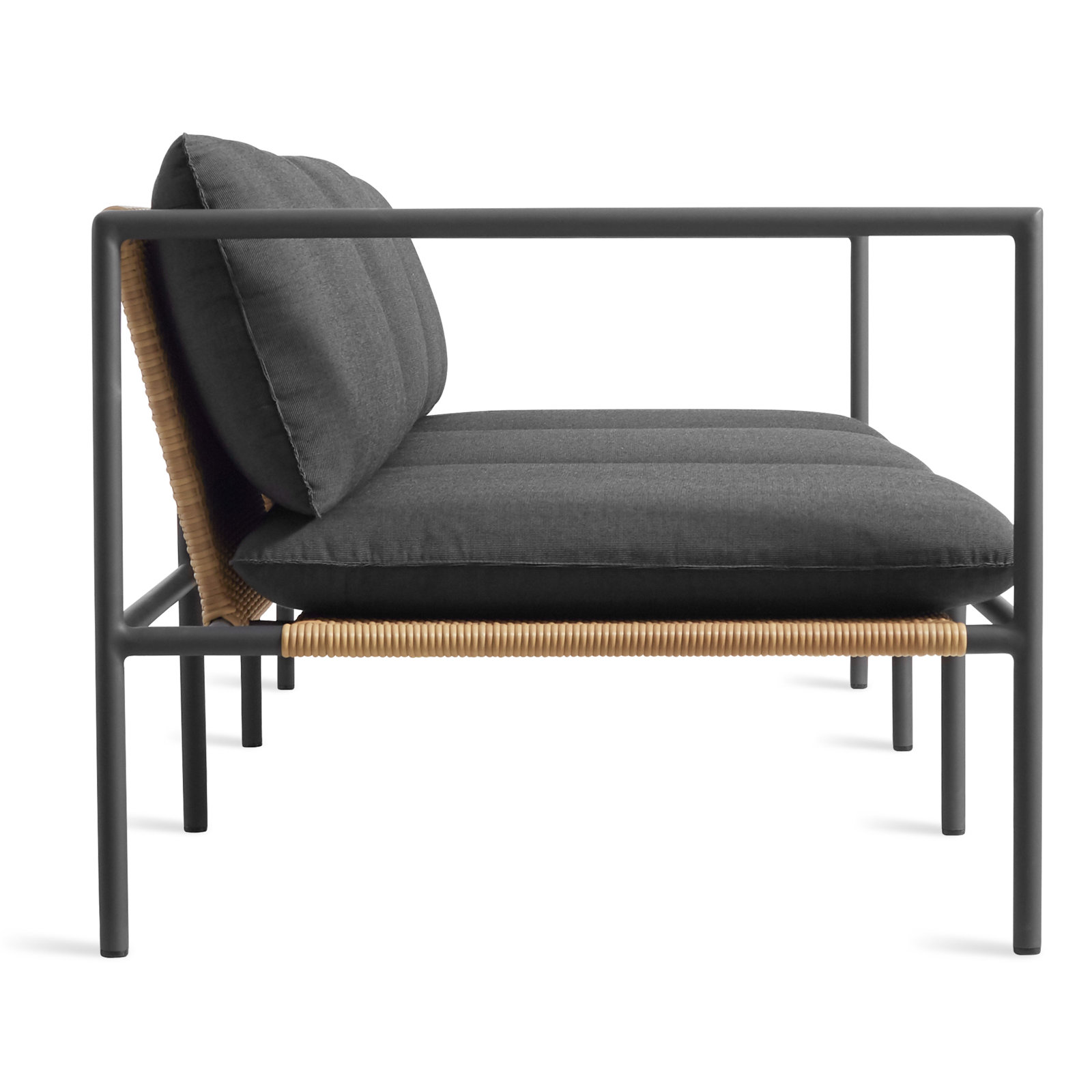 Dog Days 93" Sunbrella® Patio Sofa, Sunbrella Coal, Charcoal