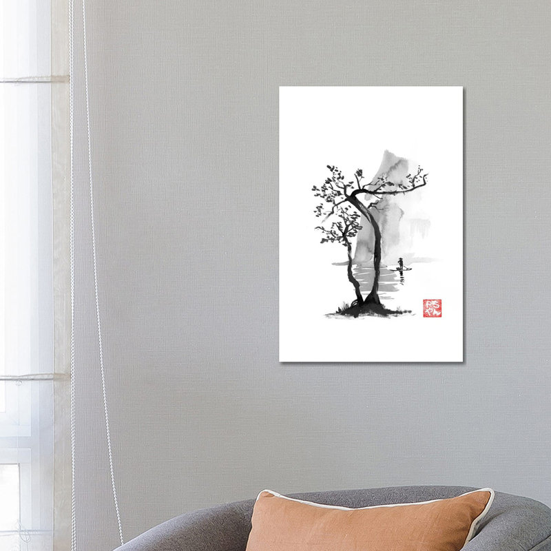 Fisherman by Péchane - Painting on Canvas, 66.04 cm H x 45.72 cm W x 1.91 cm D, Wrapped Canvas