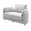 Foldable Bed With Supportive Pillows, Beige Linen Couch For Comfort, Converts To Lounger And Mattress Folding Bed, 3 A Good Night's Sleep, Easily