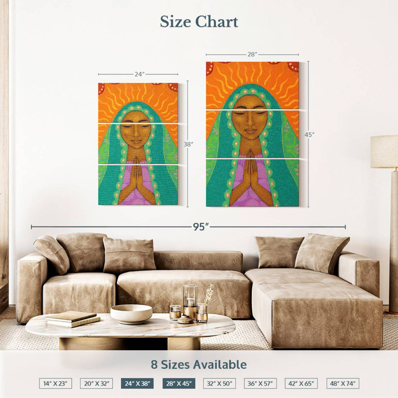 Adella Virgin De Guadalupe, 45" H x 28" W
