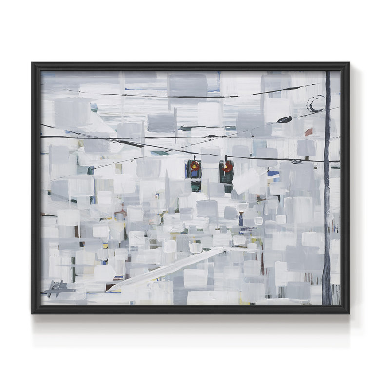 Stop on White -Framed Print - Restickable
