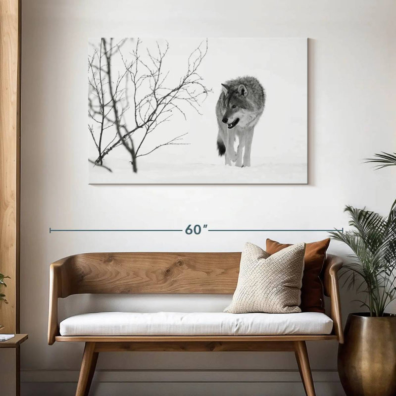Winter Wolf Hunt, 30" H x 45" W
