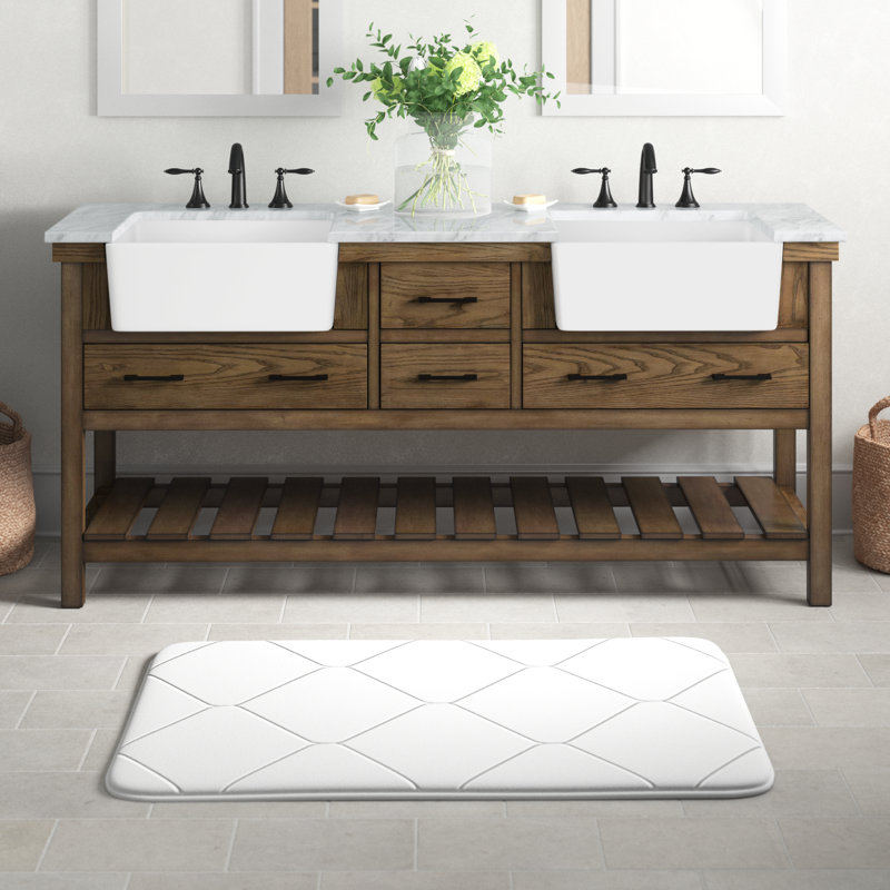 Ensemble de meuble-lavabo double 72 po Booneville, Bois flottant