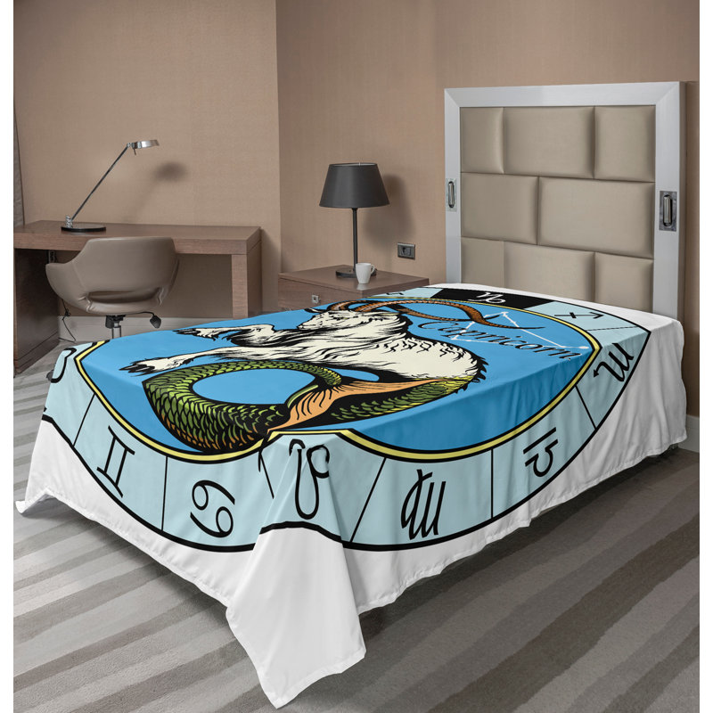 Ambesonne Zodiac Top Flat Sheet Capricorn Multicolor