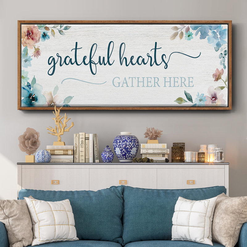 Grateful Hearts- Framed Canvas