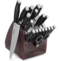 HUNTER DUAL Knife Set, 15 Piece Kitchen Knife Set with Block Self  Sharpening